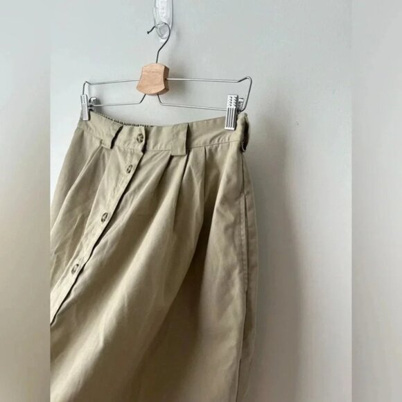 Tilley endurables utility high waisted front buttons skirt vintage tan color - Picture 8 of 13